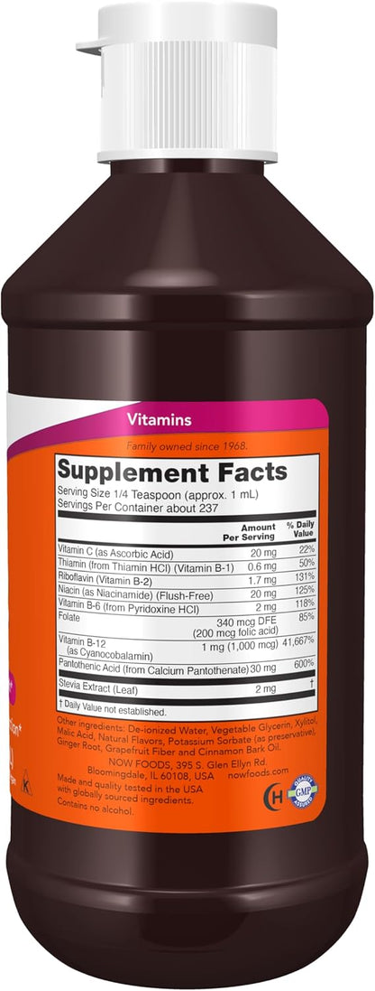 NOW Foods Vitamin B-12 Complex Liquid, 240 ml