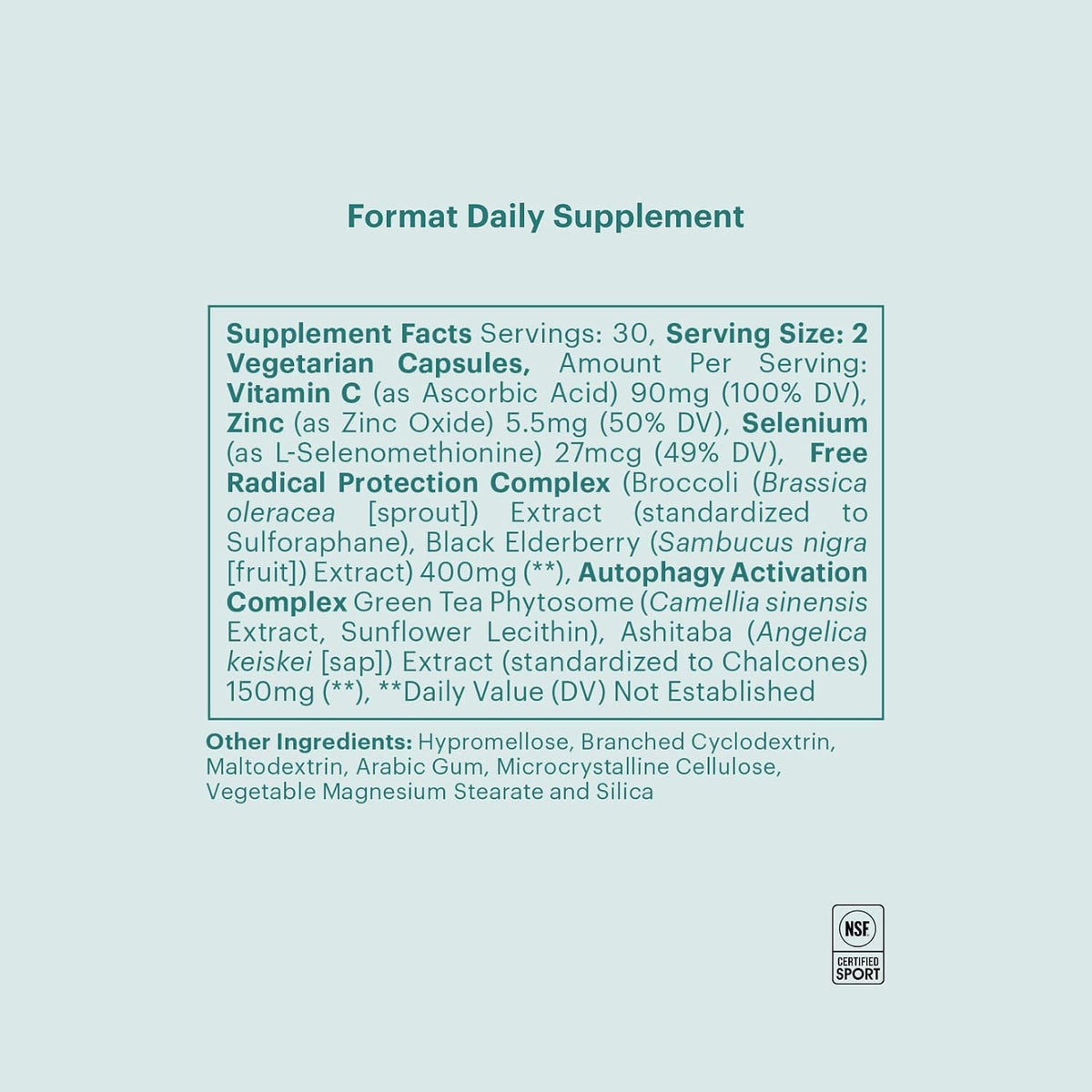 ELYSIUM Format Immune Support Supplement – Intermittent Senolytic Complex for Adults – 60 Capsules - görsel 5