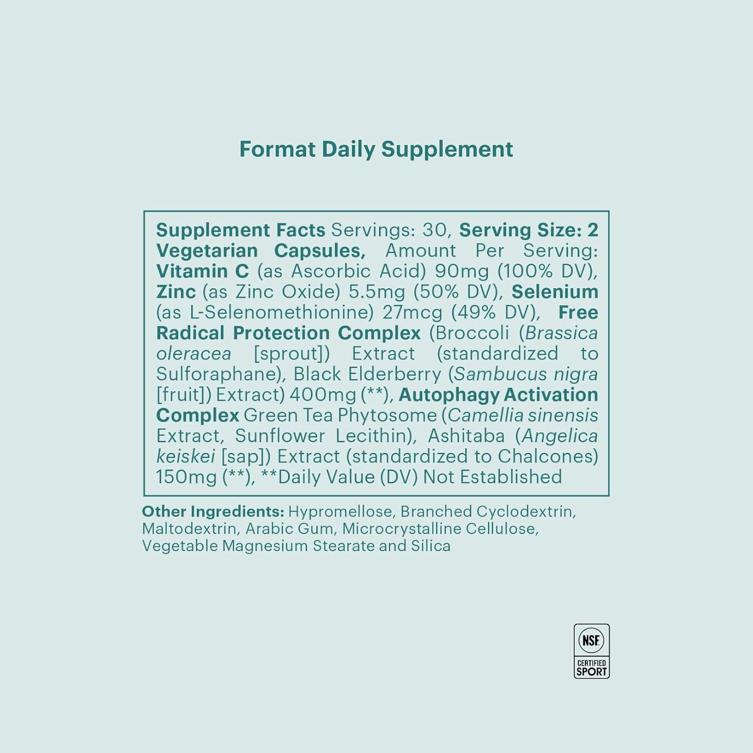 ELYSIUM Format Immune Support Supplement – Intermittent Senolytic Complex for Adults – 60 Capsules - görsel 5