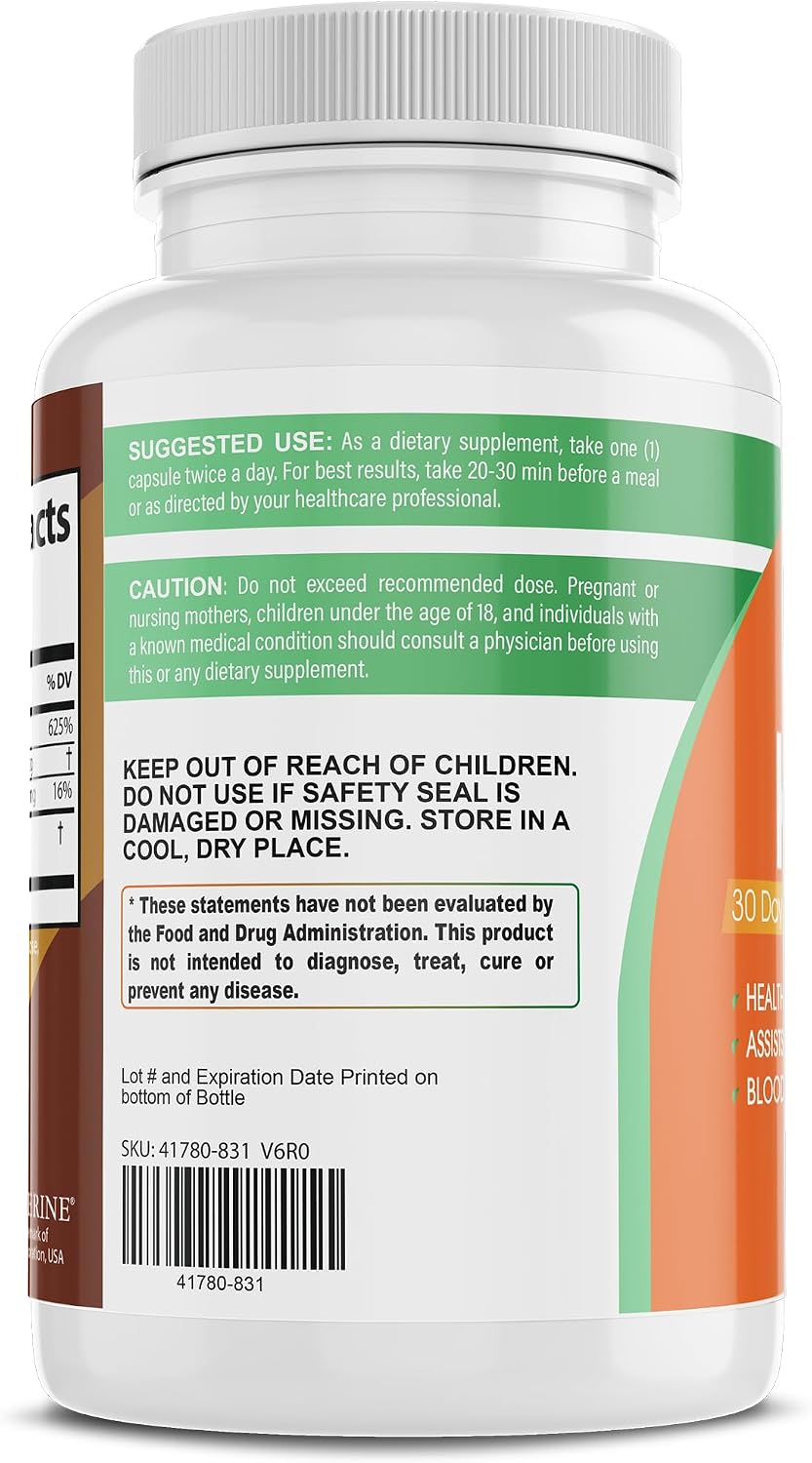K2 + D3 with Calcium – Bone & Heart Health Supplement – Immune Support, 200mg per Serving, 60 Capsules – Non-GMO, Gluten-free, Made in USA - görsel 8