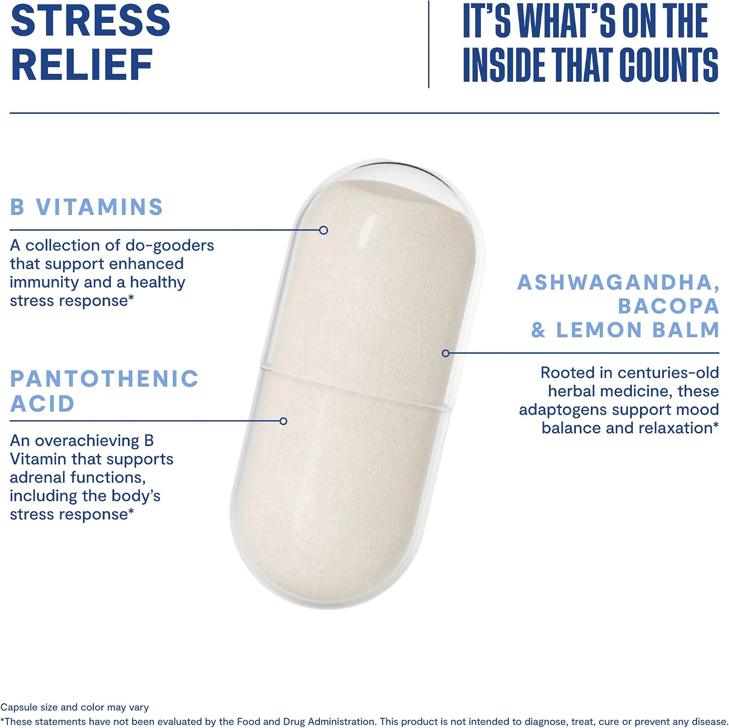 Habit Stress Relief Supplement - 60 Capsules - görsel 6