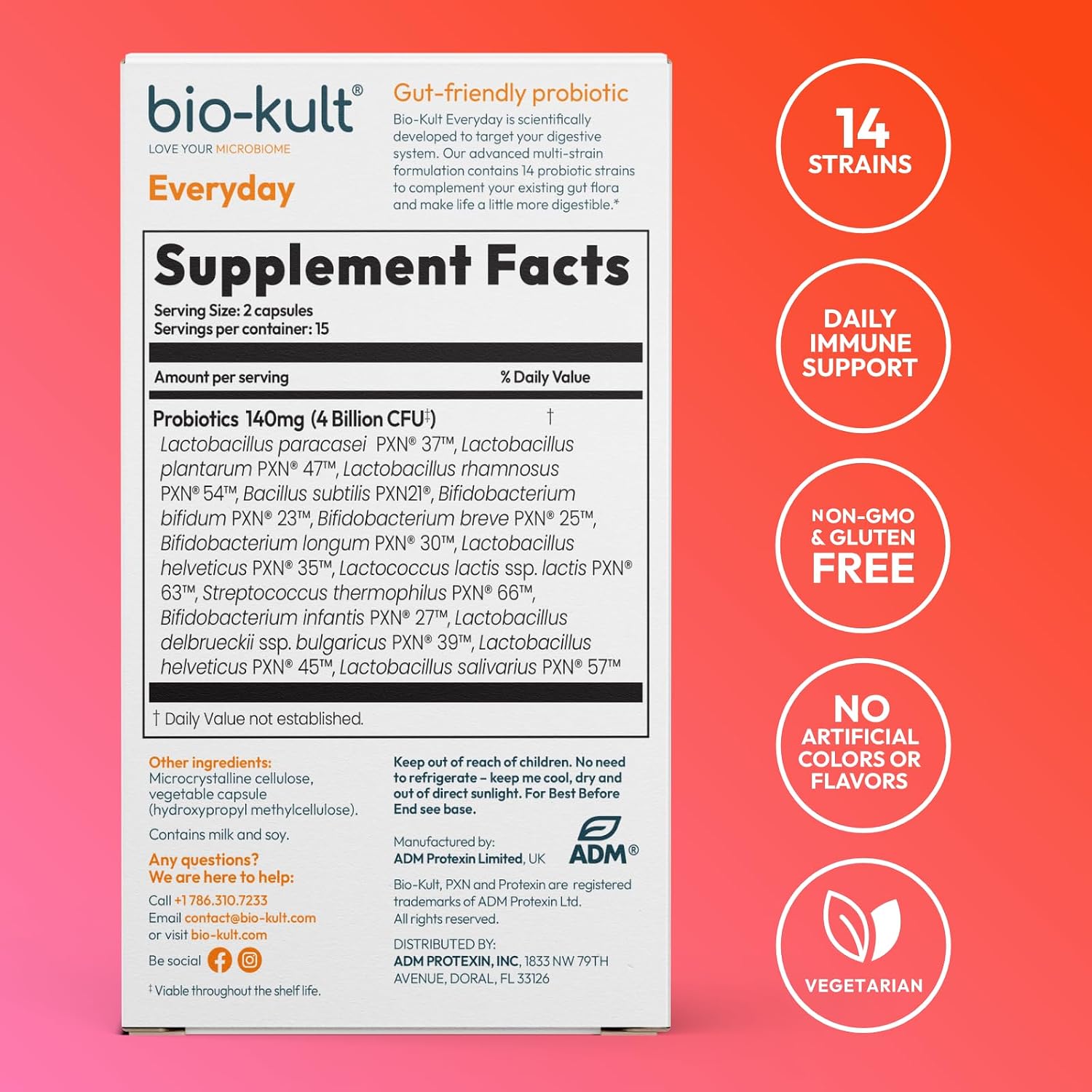 Bio-Kult Gut Health Probiotic Supplement – 14 Strains for Digestive & Immune Support - görsel 2