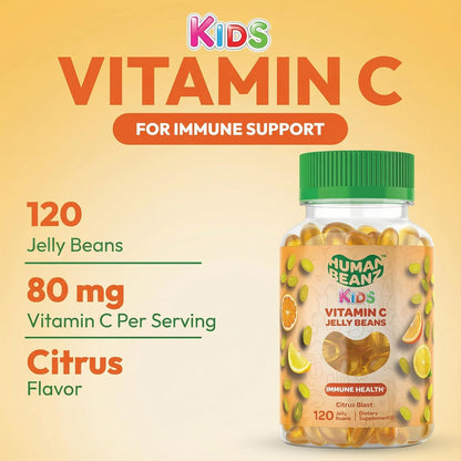 Human Beanz Vitamin C Jelly Bean Gummies for Children - 120 Count