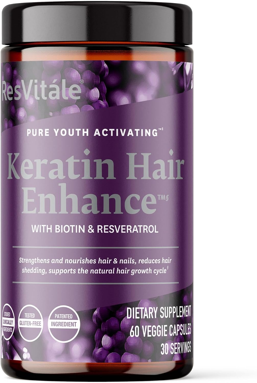 ResVitále Keratin Hair Enhance - Keratin Supplement for Hair Growth - 60 Capsules - görsel 1