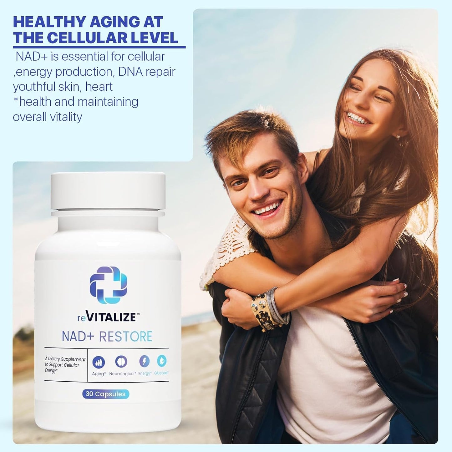 NAD+ Supplement 750mg - Advanced Nicotinamide Riboside for Healthy Ageing & Supports Cellular Energy | NAD Plus Promotes Brain Health with High Absorption Formula Third Party Tested 30 Servings - görsel 6