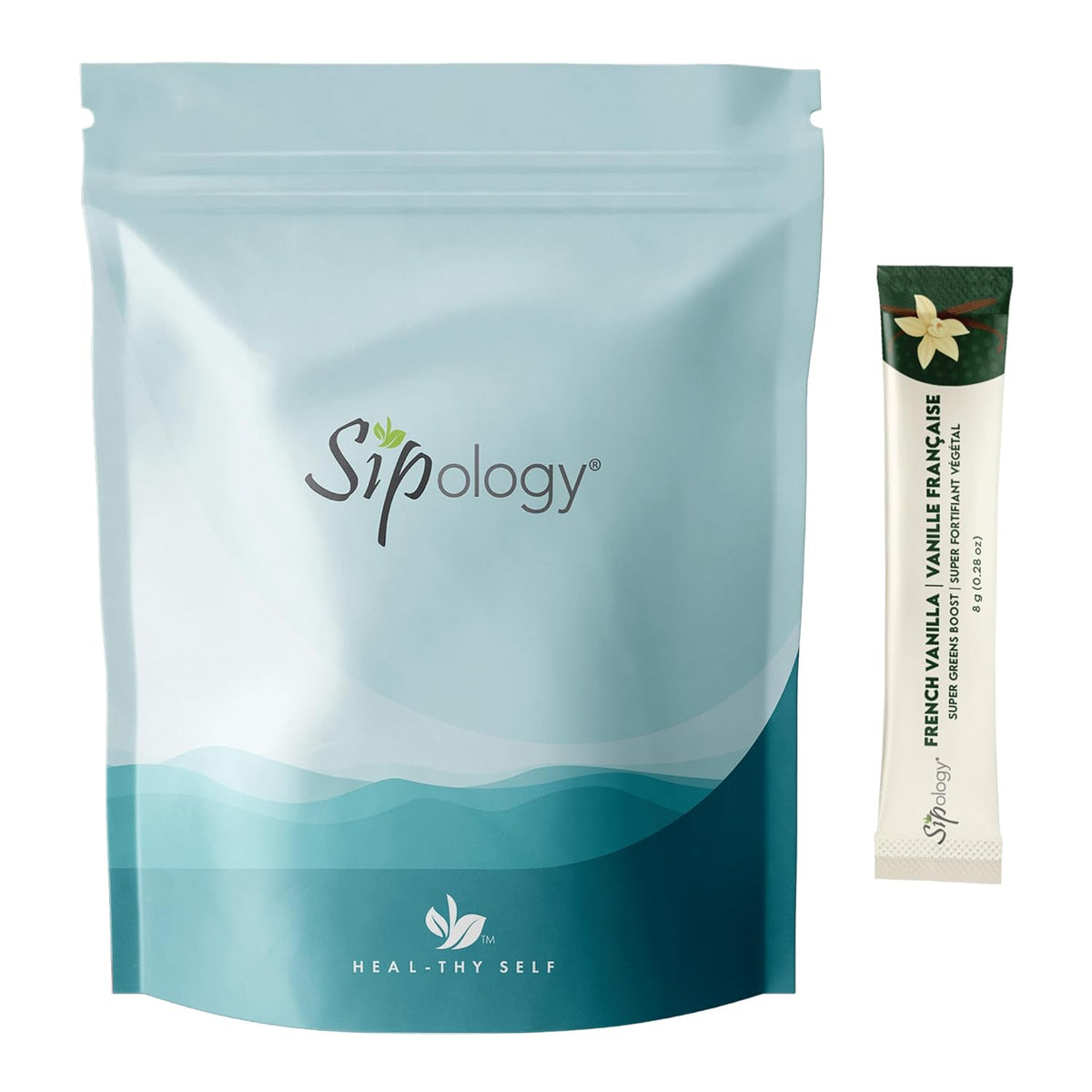 Sipology: Super Greens Boost - French Vanilla - 10 Stick Pack - görsel 2