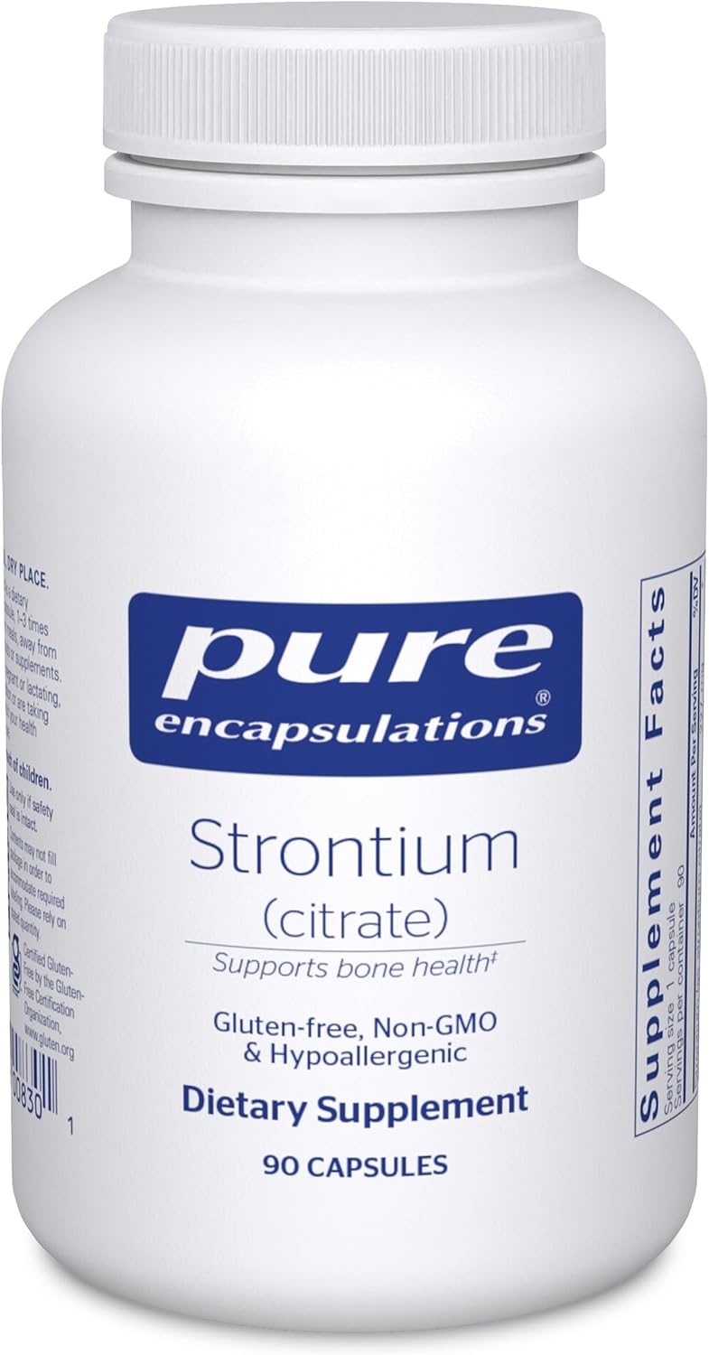 Pure Encapsulations Strontium (Citrate) - Hypoallergenic Food Supplement for Bone Health (180 Capsules) - görsel 8