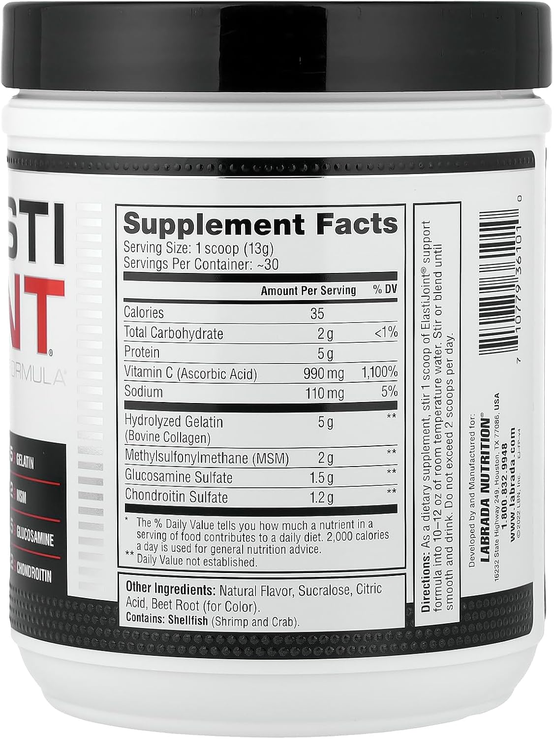 Labrada Nutrition ElastiJoint - Joint Support Supplement, Fruit Punch, 350 g - görsel 2