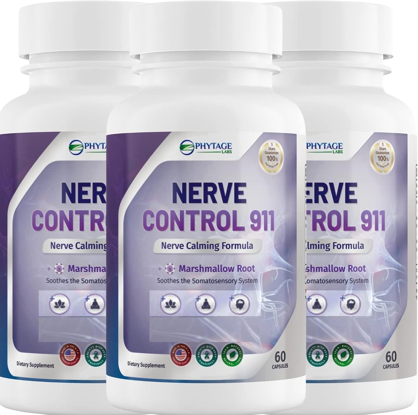 Nerve Control 911 – Advanced Botanical Nerve Support Supplement – 2 Pack - görsel 8