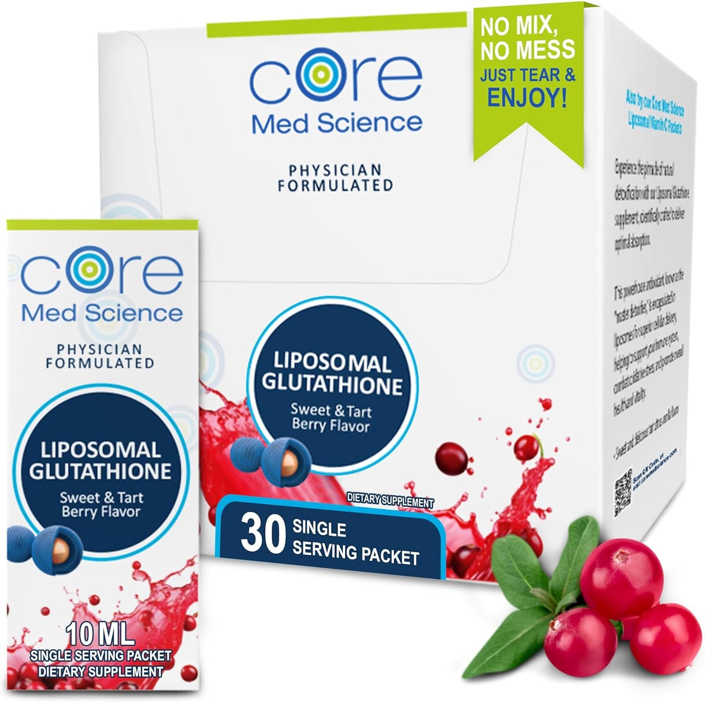 Core Med Science Liposomal Glutathione Supplement - 500mg, 120ml - görsel 8
