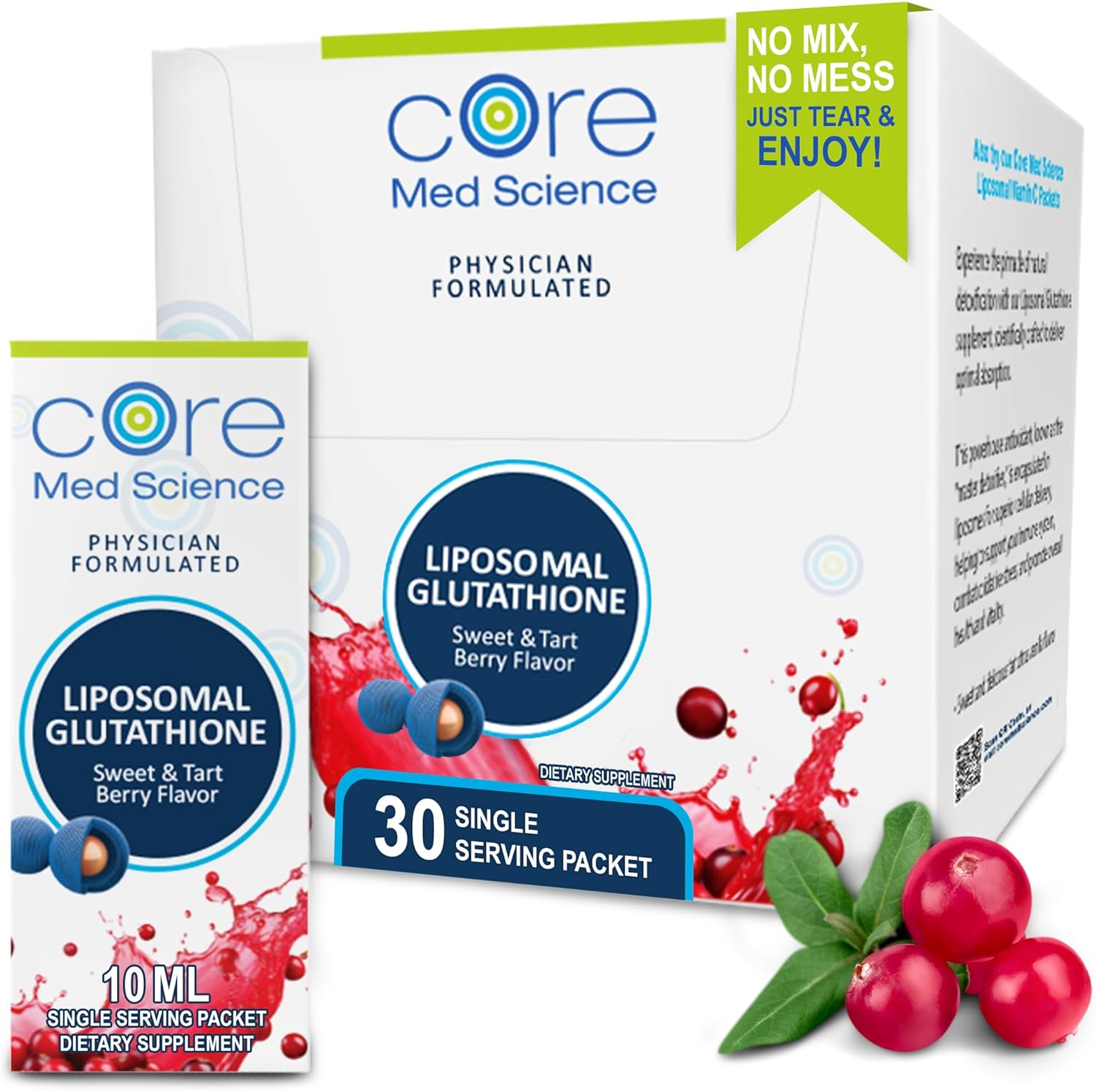 Core Med Science Liposomal Glutathione Supplement - 500mg, 120ml - görsel 8