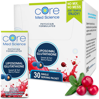 Core Med Science Liposomal Glutathione Supplement - 500mg, 120ml