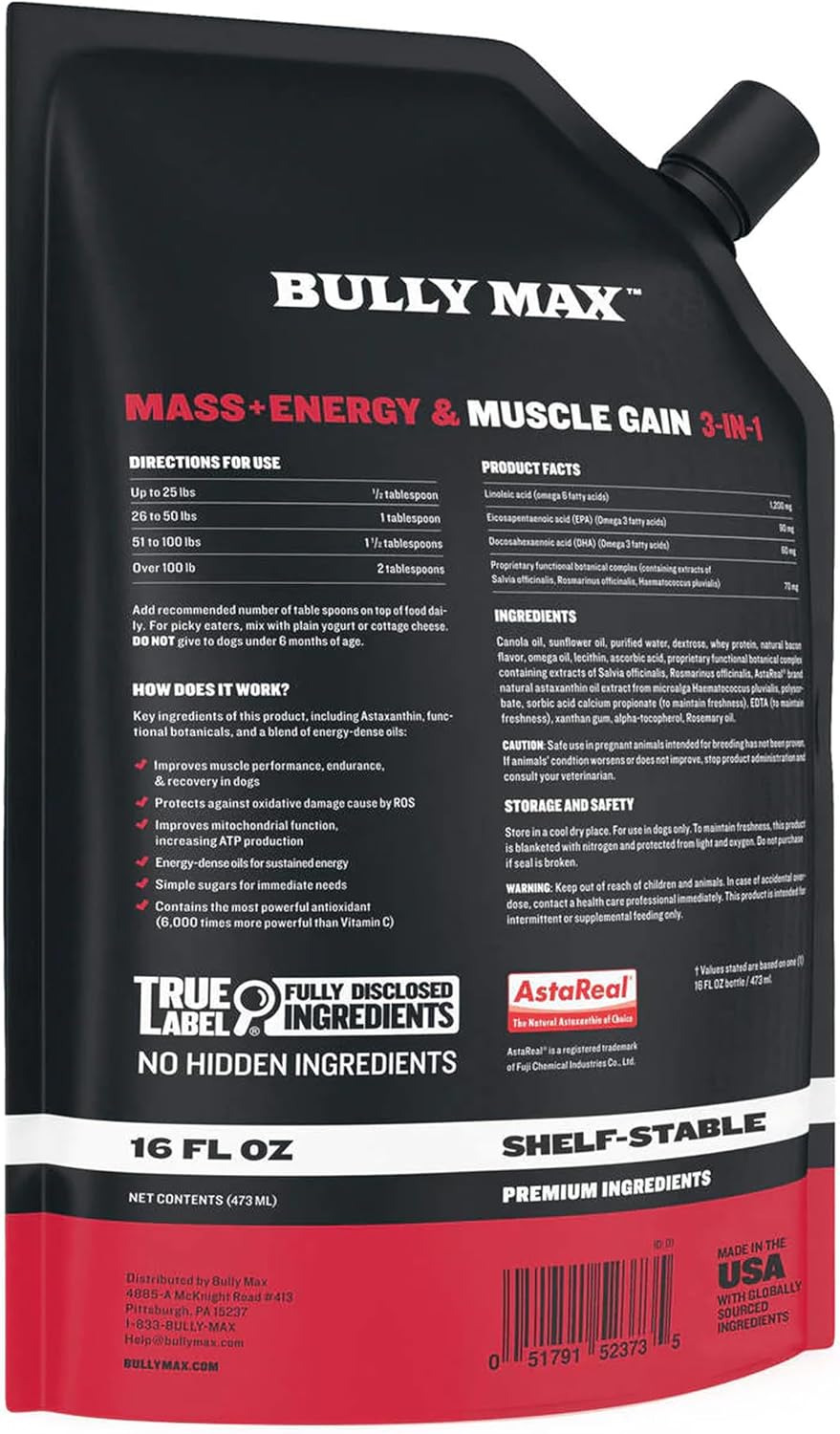 Bully Max 3-in-1 Liquid Dog Muscle Builder and Multivitamin – Suitable for All Breeds - görsel 6