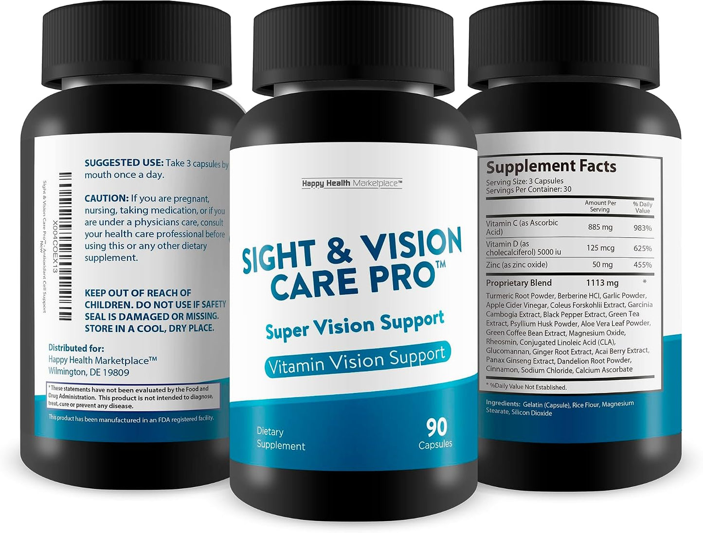 Sight & Vision Care Pro - Super Vision Support - Vitamin & Mineral Vision Supplement with Antioxidant Cell Support - Promote Visual Acuity and Reduced Eye Strain - Support Sight Care & Eye Health - görsel 4