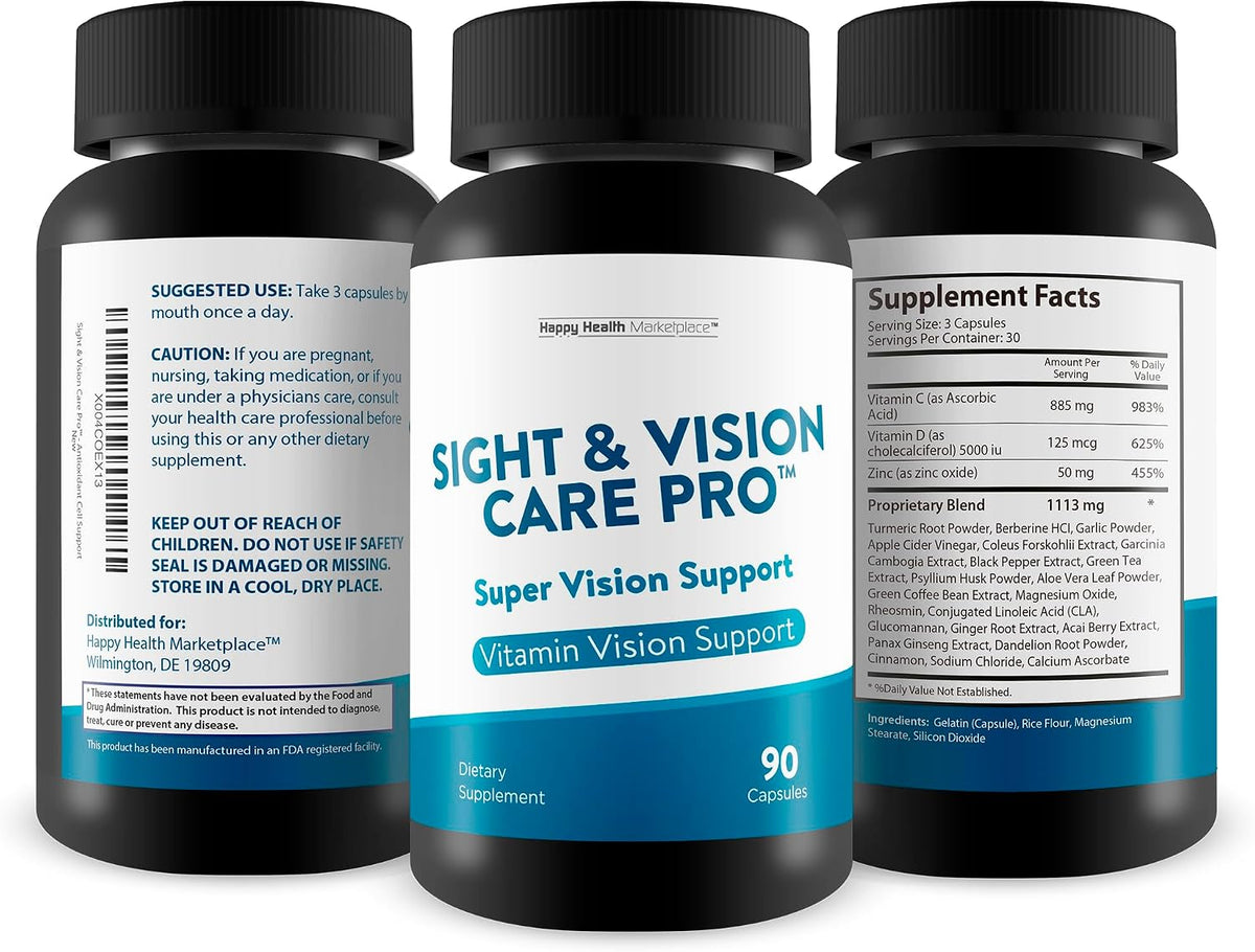 Sight & Vision Care Pro - Super Vision Support - Vitamin & Mineral Vision Supplement with Antioxidant Cell Support - Promote Visual Acuity and Reduced Eye Strain - Support Sight Care & Eye Health - görsel 4