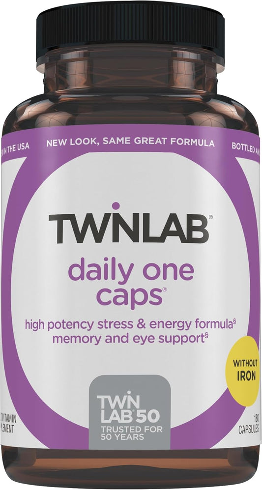 Twinlab Daily One Without Iron - Multivitamin and Mineral Food Supplement, 180 Capsules