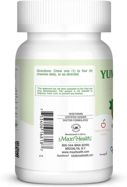 Maxi Health Chewable Vitamin C with Zinc – Cherry Flavour – 180 Chewable Tablets – Kosher
