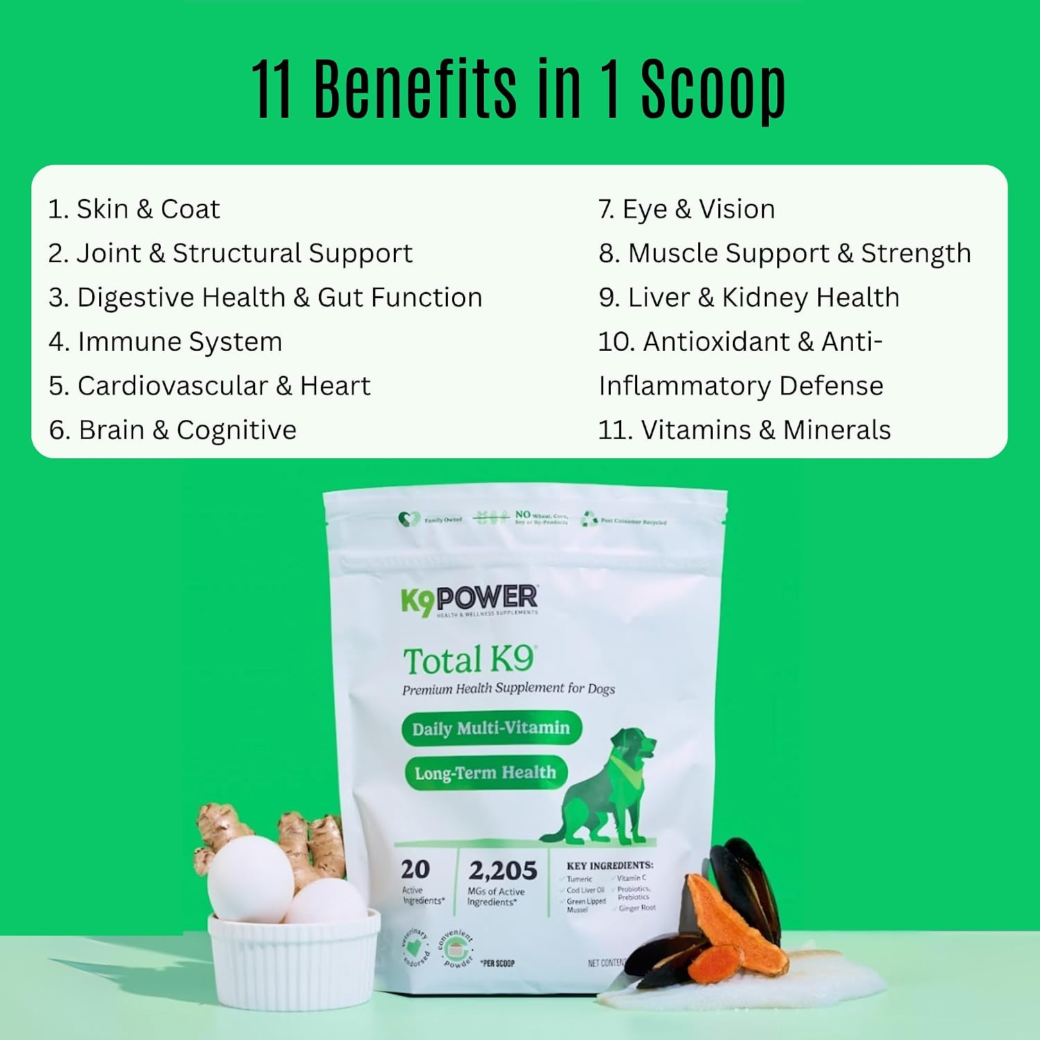 K9Power Total K9 11-in-1 Dog Multivitamin Powder - görsel 3