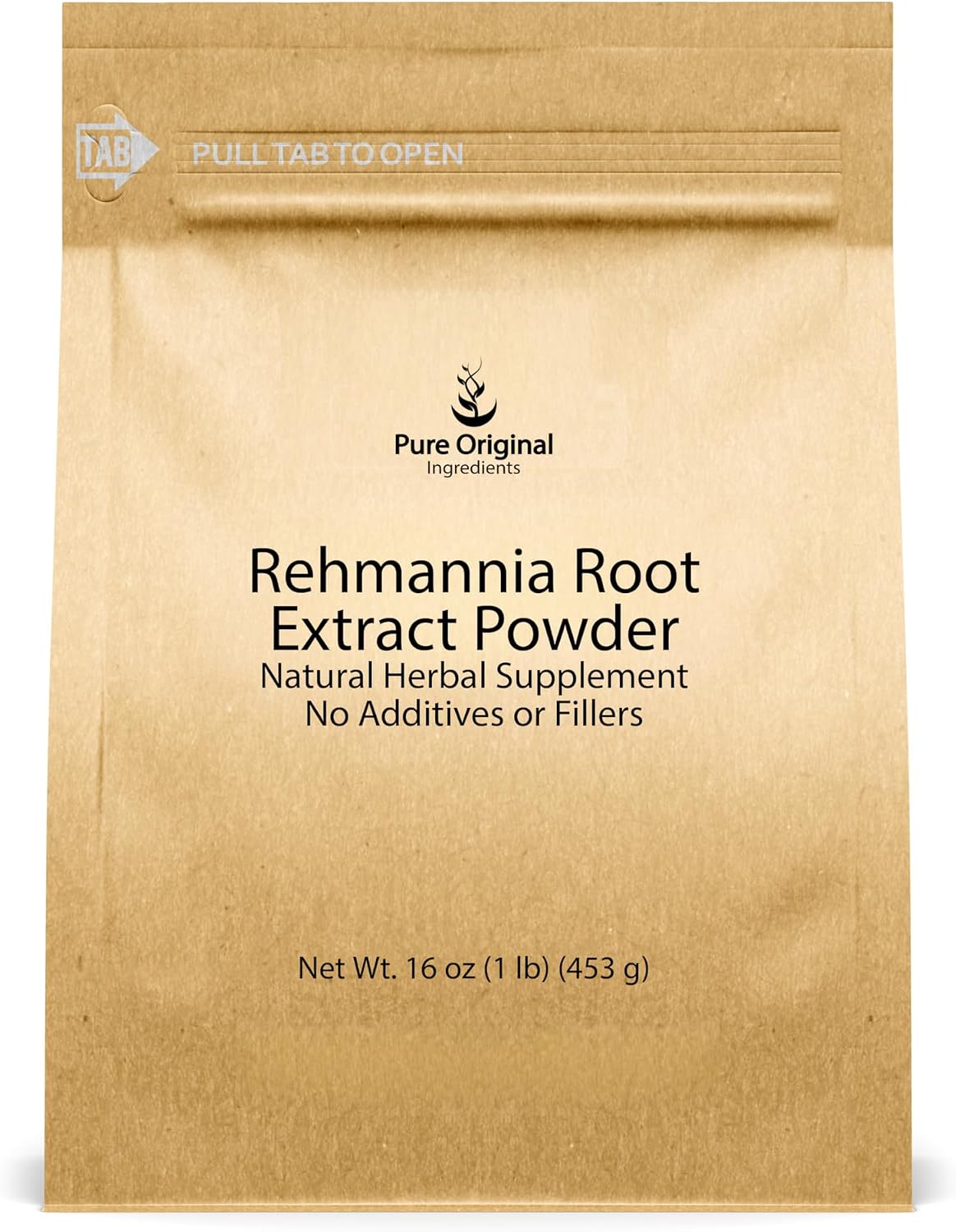 PURE ORIGINAL INGREDIENTS Rehmannia Root Extract Powder (454 g) Non-GMO, Traditional Herbal Supplement - görsel 1