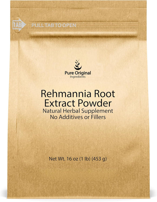 PURE ORIGINAL INGREDIENTS Rehmannia Root Extract Powder (454 g) Non-GMO, Traditional Herbal Supplement