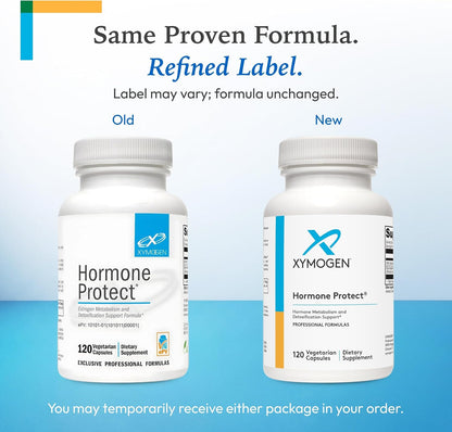 XYMOGEN Hormone Protect - Oestrogen Metabolism Support - DIM & Broccoli, Kale, and Kohlrabi Extract - Vegetarian, Non-GMO & Gluten-Free - 120 Capsules