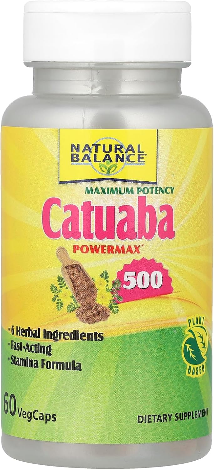 Natural Balance Maximum Potency Catuaba Power Max 500, 60 Veggie Capsules - görsel 3
