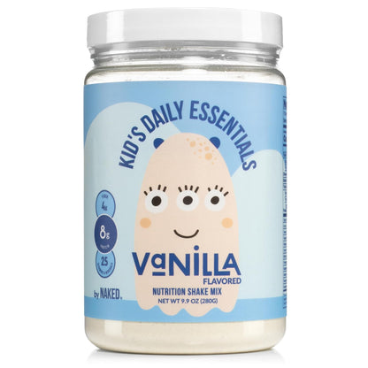 Naked Vanilla Kids Daily Essentials, Kids Protein Shake Made with Organic Milk, 6 Organic Vegetables, 25 Vitamins and Minerals, No Artificial Sweeteners, Flavours, Colours or Preservatives