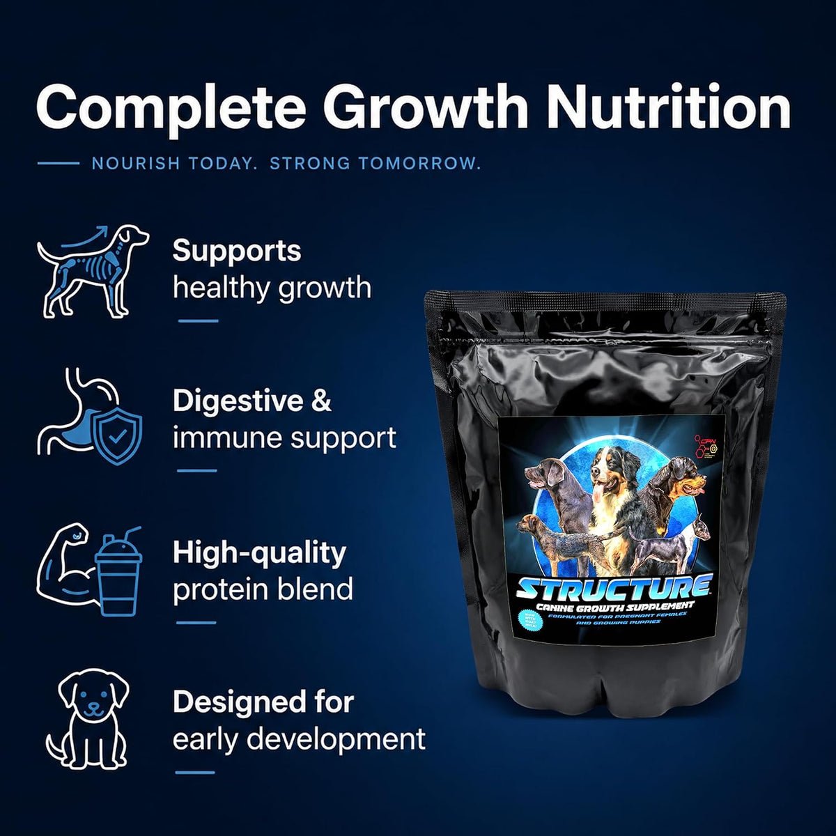 CPN Structure Premium Puppy Growth Supplement – Supports Muscle, Bone & Immune Development – 4 lb - görsel 2