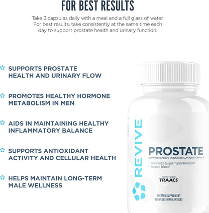 Revive MD Prostate Supplements for Men with Saw Palmetto and Beta-sitosterol