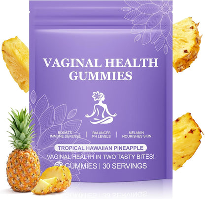 Feminine pH Balance Gummies for Women - Probiotics for Vaginal & Immune Health - Vegan, Gluten-free, Sugar-Free - 30 Servings