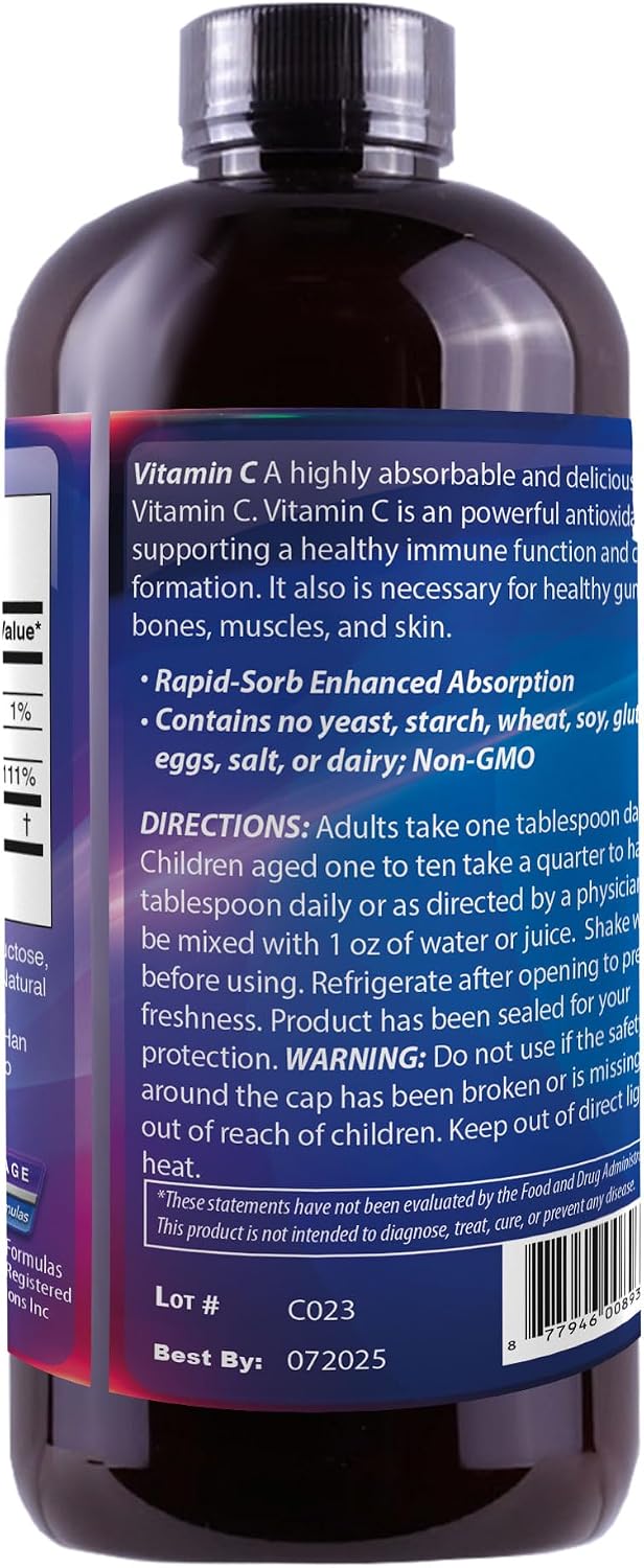 Liquid Vitamin C + Bioflavonoids 16oz - görsel 5