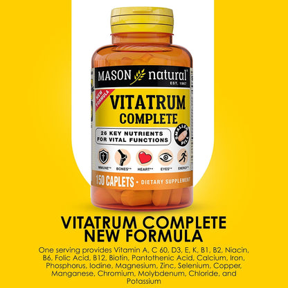 MASON NATURAL Vitatrum Complete Multivitamin & Multimineral, 150 Tablets
