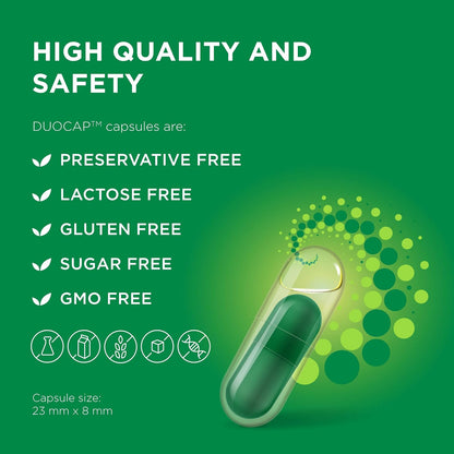 ProCombo Synbiotic – Double Capsule with Targeted Delivery, 1 Capsule per Day, Laboratory Tested (Pack of 1)