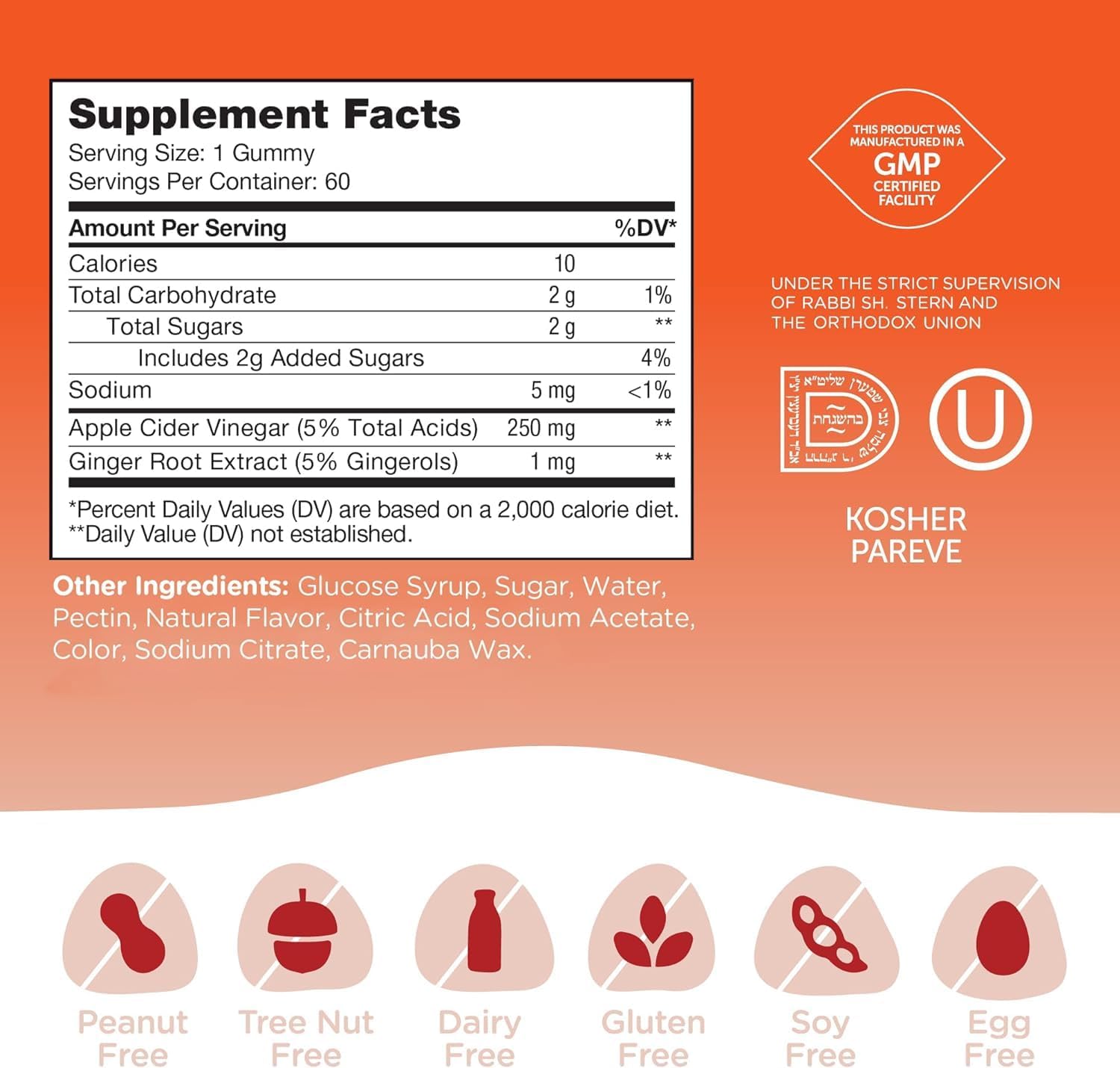Zahler Chapter Six Apple Cider Vinegar Gummies, Apple, 60 Gummies - görsel 2