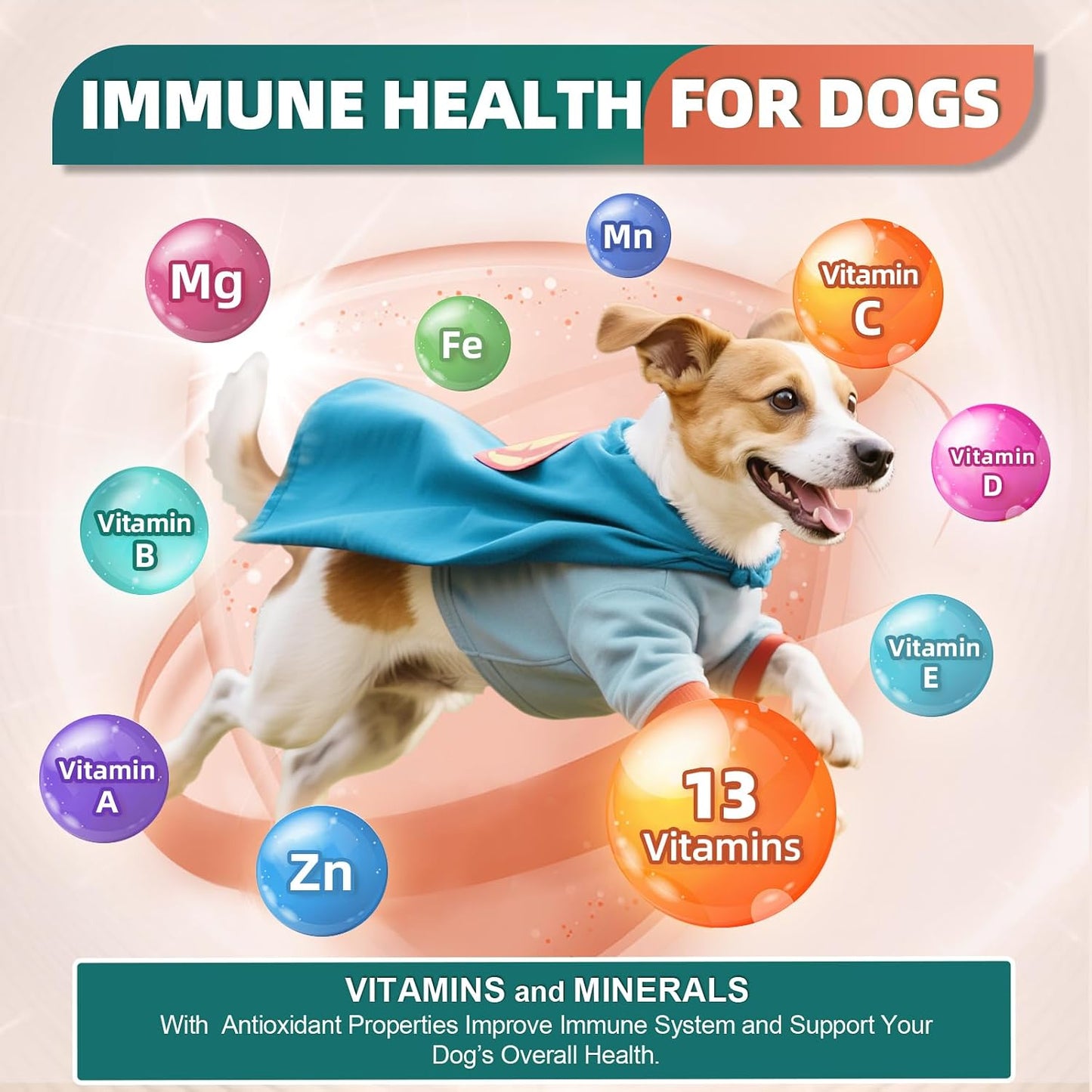 Dog Multivitamin, Dog Vitamins and Supplements, Multivitamin for Dogs with Glucosamine, Probiotics & Omega-3 for Joint, Digestive, Skin, Coat and Immune Health, Chicken Flavour - 180 Bites - görsel 8