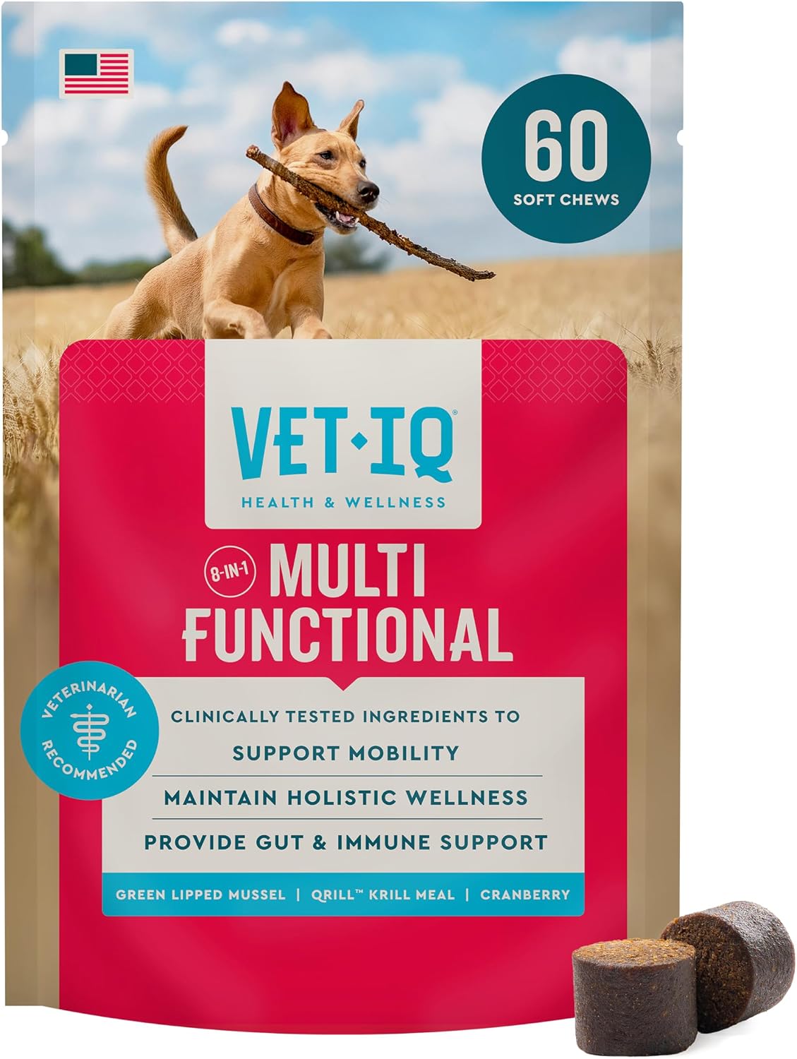 VetIQ 8-in-One Multifunctional Supplement for Dogs – 60 Soft Chews - görsel 1