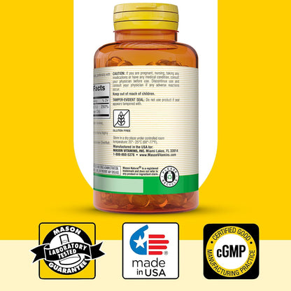 MASON NATURAL Vitamin D3 2,000 IU High Strength, 120 Softgels