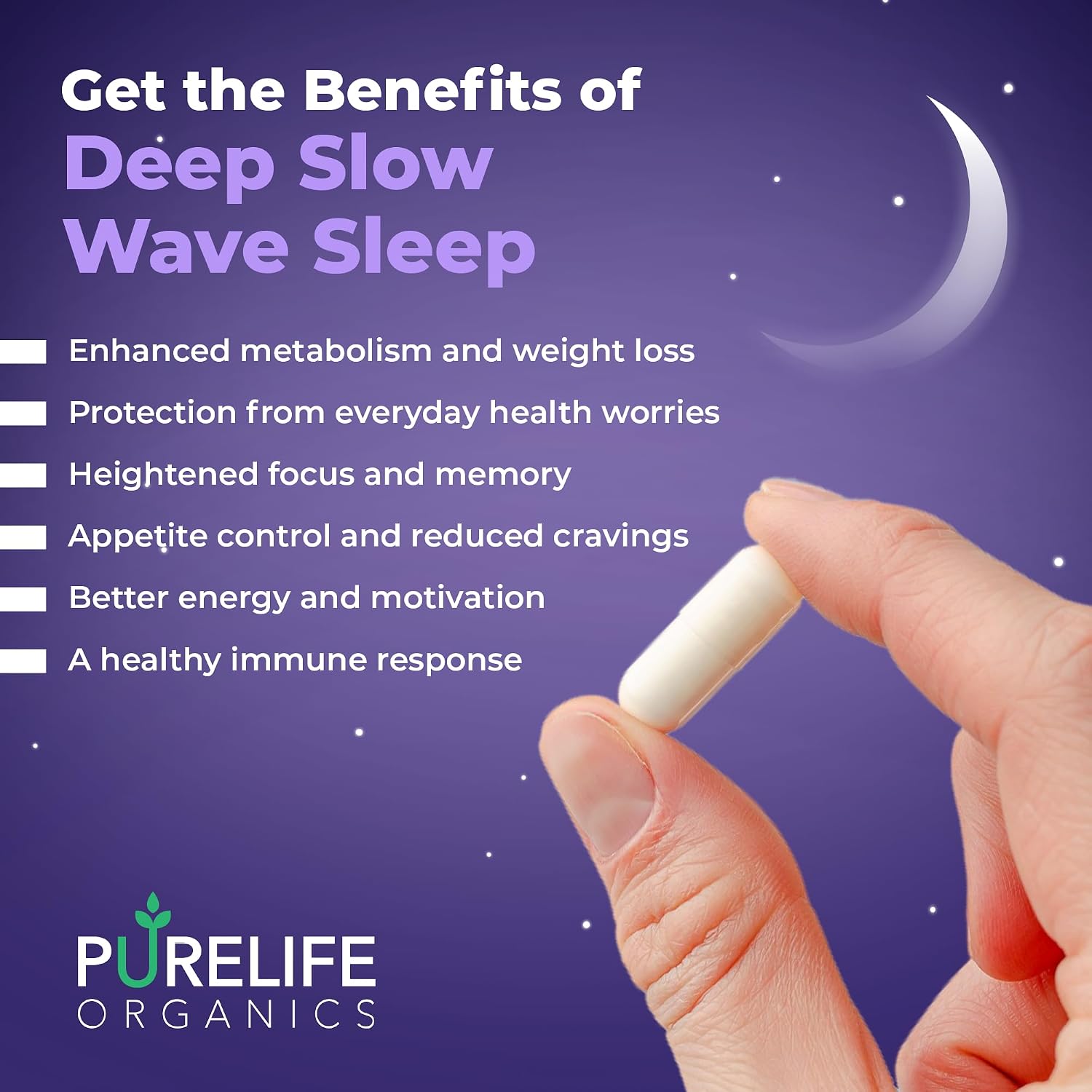 Pure Sleep Supplement - Doctor Formulated - 120 Vegan Capsules - görsel 5