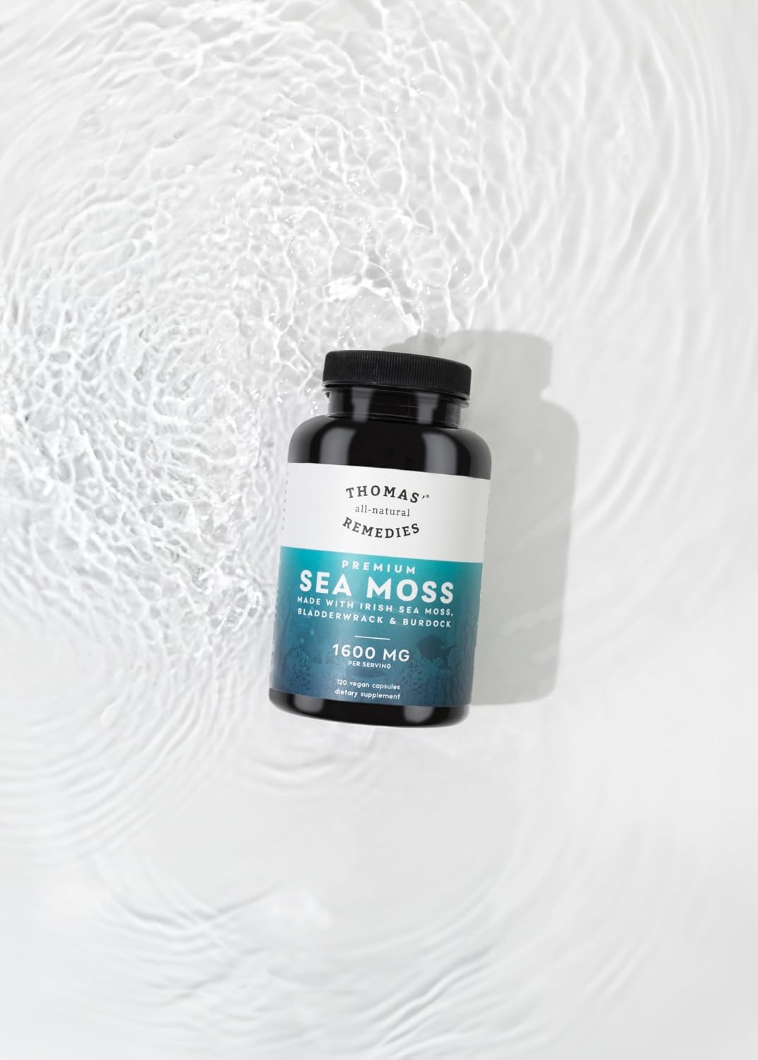 Thomas' all-natural Remedies Irish Sea Moss Capsules with Bladderwrack and Burdock Root - Organic Seamoss Capsules for Gut Health, Digestion, Energy and Immune Support (120 Capsules) - görsel 6