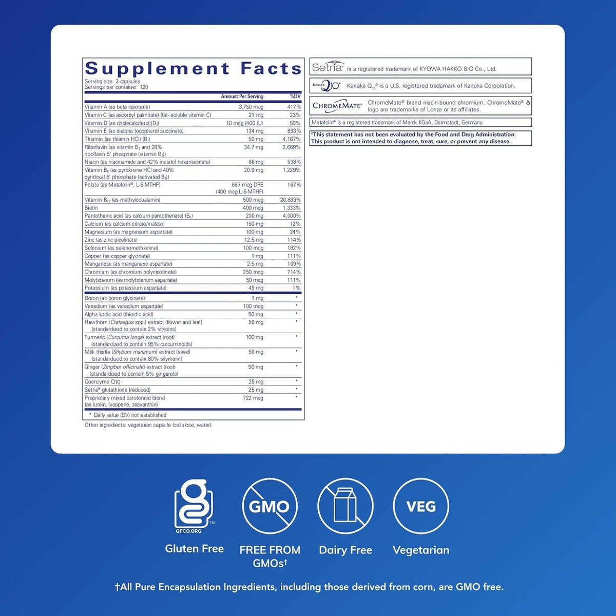Pure Encapsulations UltraNutrient - Minerals & Multivitamins with CoQ10 and Herbal Extracts - 360 Capsules - görsel 2