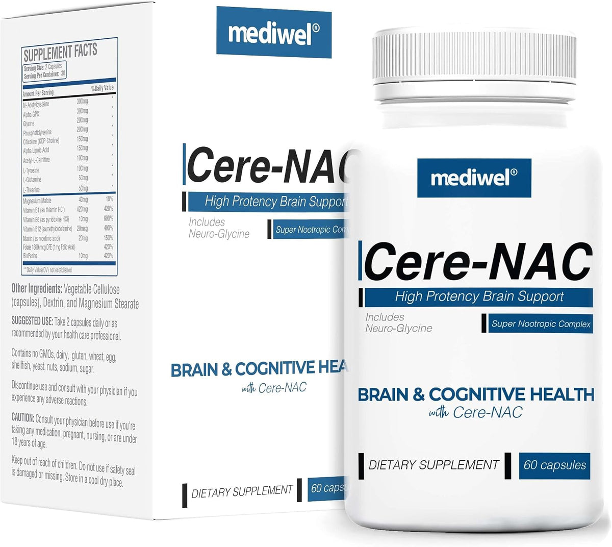 Cere-NAC Advanced Brain Supplement for Cognitive and Mental Clarity - görsel 1