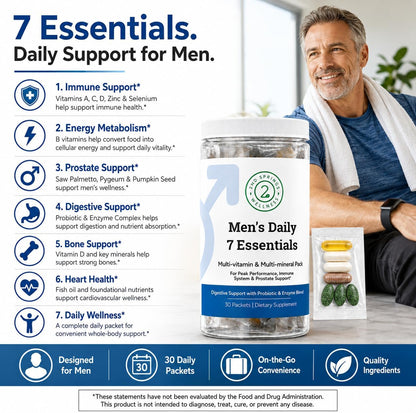 2nd Springs Daily 7 Essentials Men's Vitamin Pack - 30 Sachets