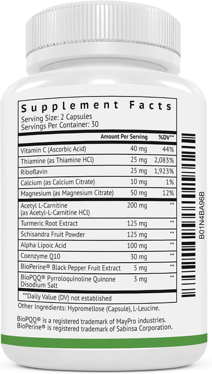 VitaMonk MitoTrax - Mitochondrial Support with PQQ, CoQ10, and ALCAR