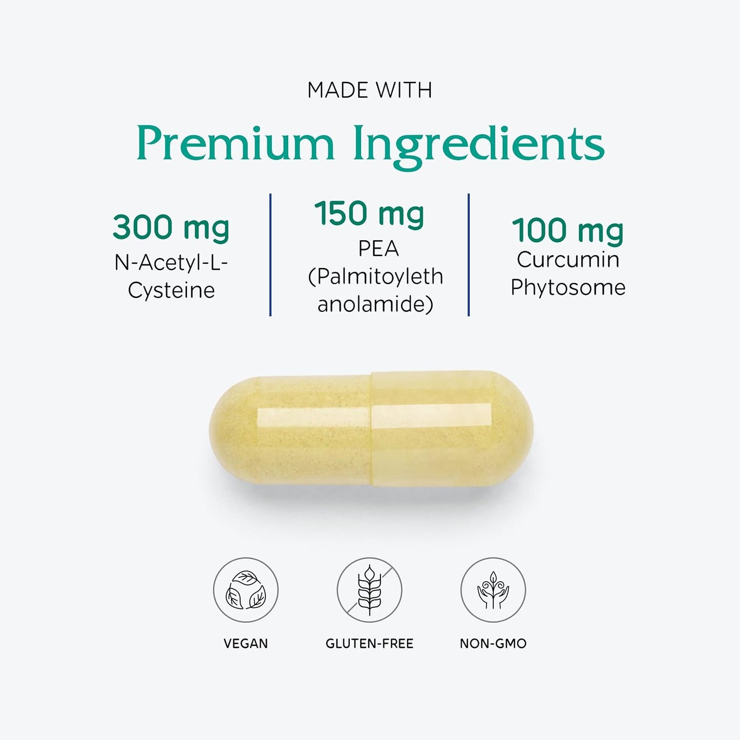 Vitanica NAC-PEA Extra, Vegan, 90 Capsules - görsel 3