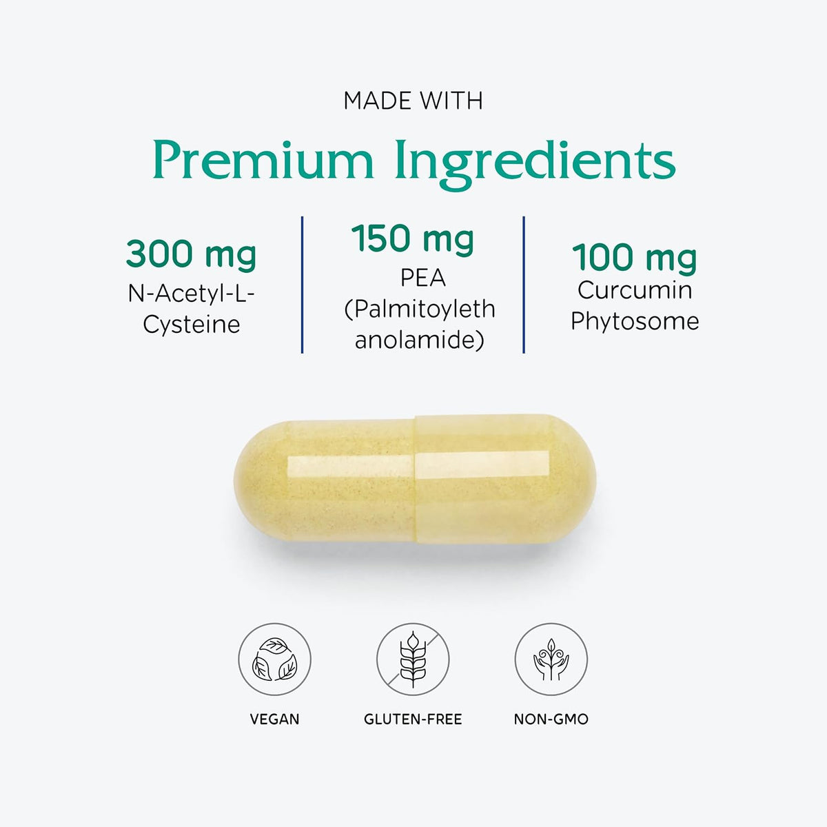 Vitanica NAC-PEA Extra, Vegan, 90 Capsules - görsel 3