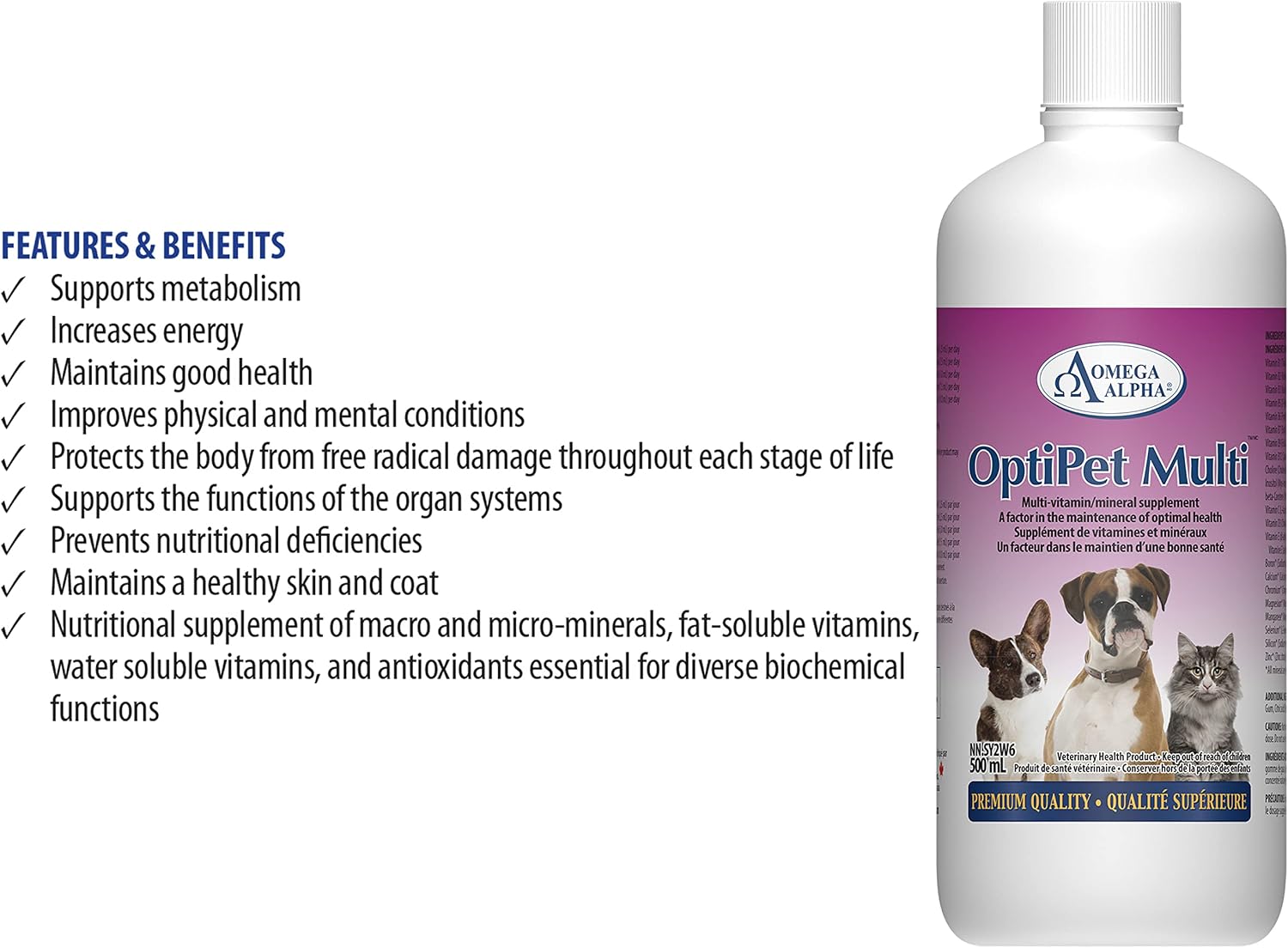 Omega Alpha - OptiPet Multi - 500ml - görsel 5