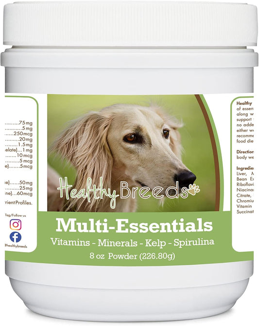 Healthy Breeds Saluki Multi-Essentials Powder for Dogs – an Ideal Supplement of Vitamins, Minerals & Antioxidants for Your Dog – 227g