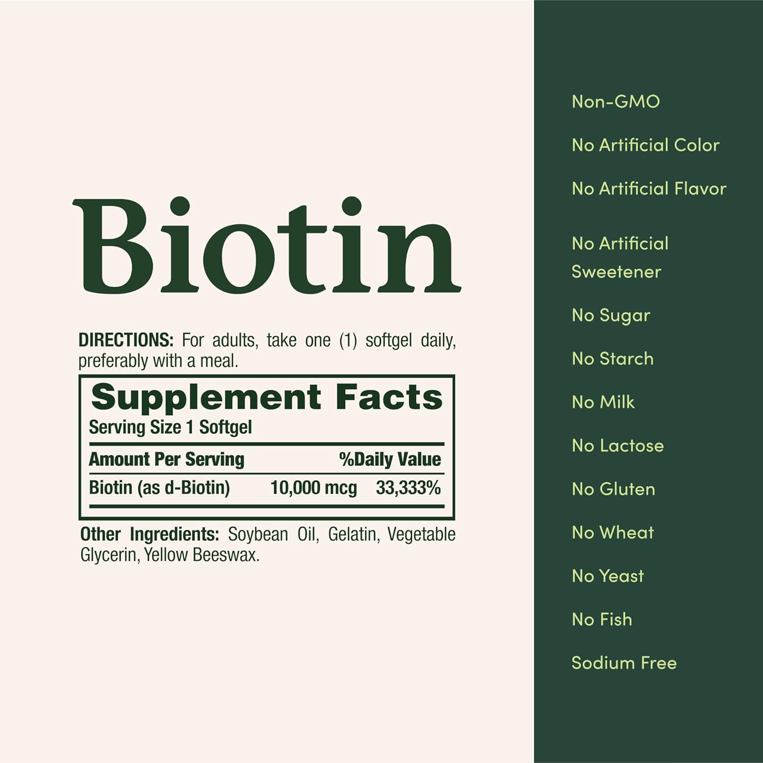 Nature's Bounty Biotin 10,000 mcg Rapid Release Softgels, 180 Count - görsel 5
