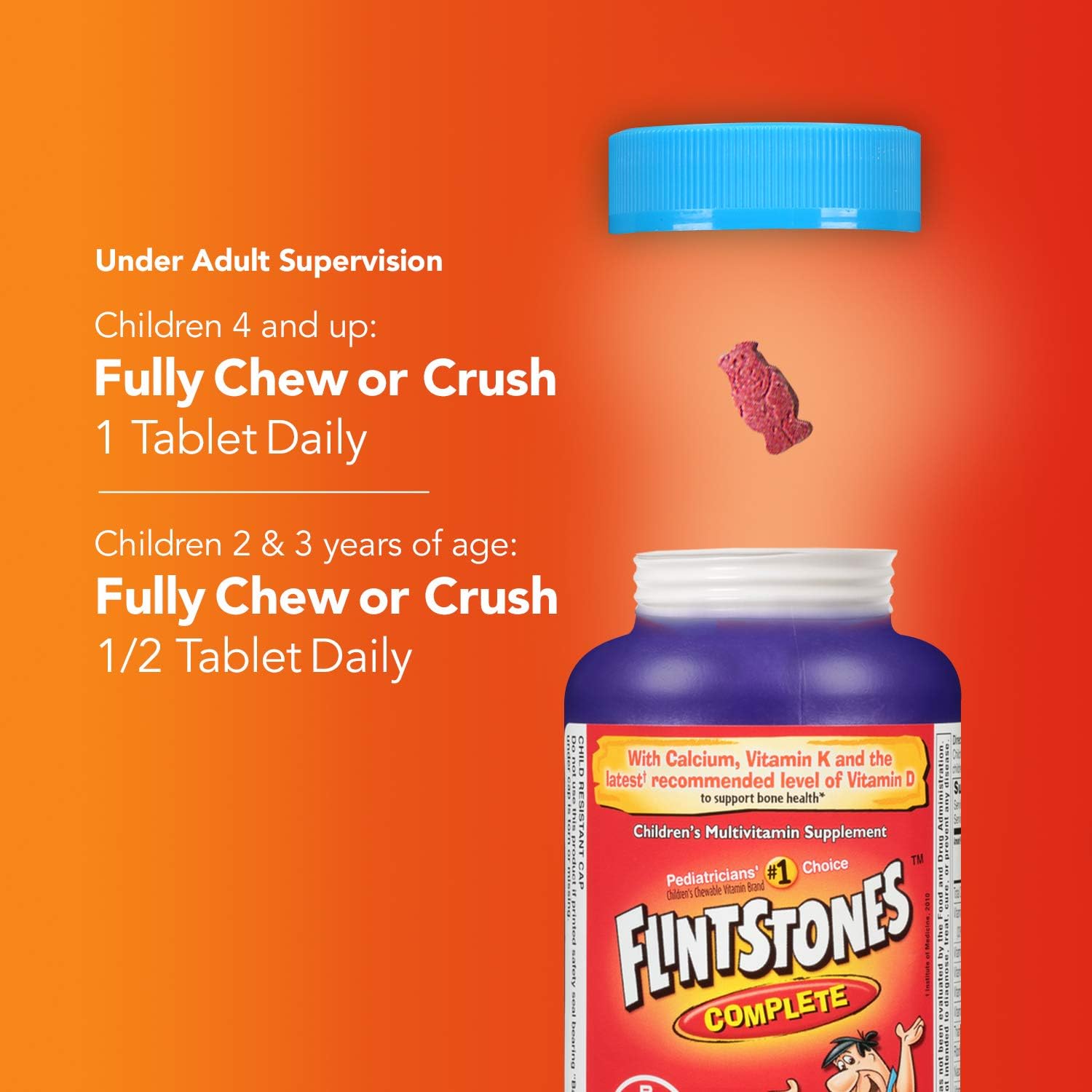 Flintstones Vitamins Complete Multivitamin Chewables - 60 Count - görsel 7