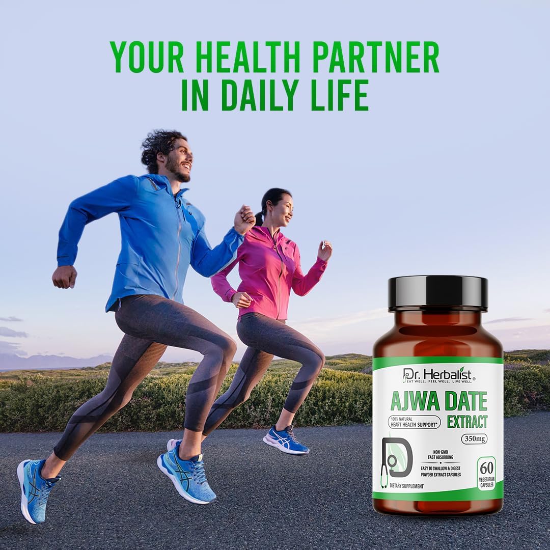 Dr. HERBALIST Ajwa Date Extract 350mg – Energy Support – 60 Vegetarian Capsules - görsel 5